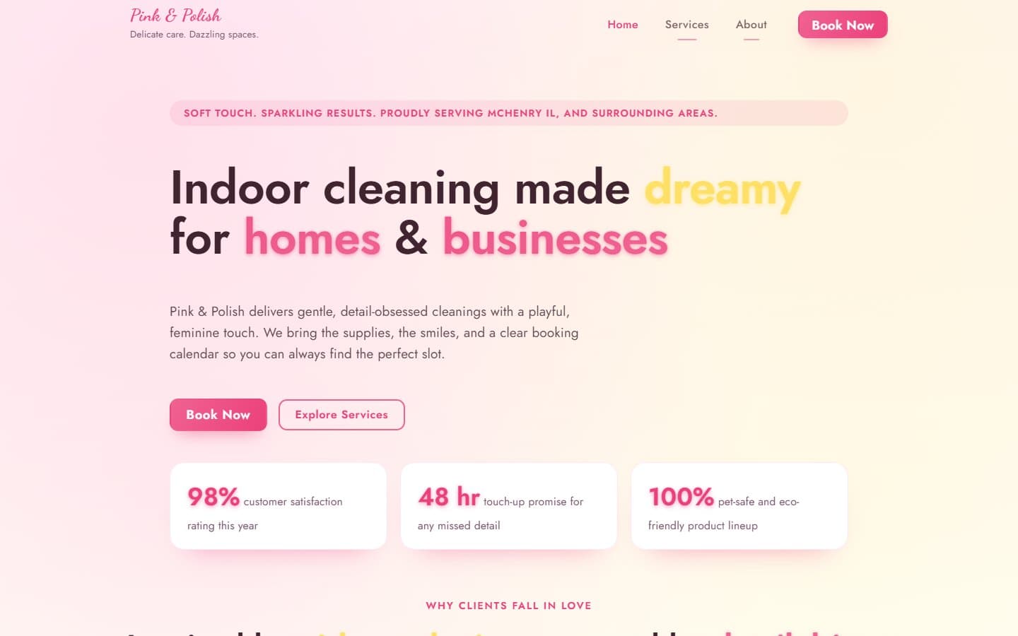 Client C website preview